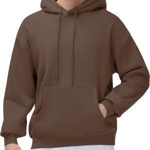 Men's Loose Fit Pullover Hoodie Soft Lightweight Hooded Sweatshirt with Pockets