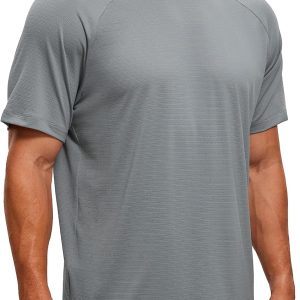 Mens Lightweight Athletic T-Shirts Moisture Wicking Running Workout Shirt Short Sleeve Gym Tops